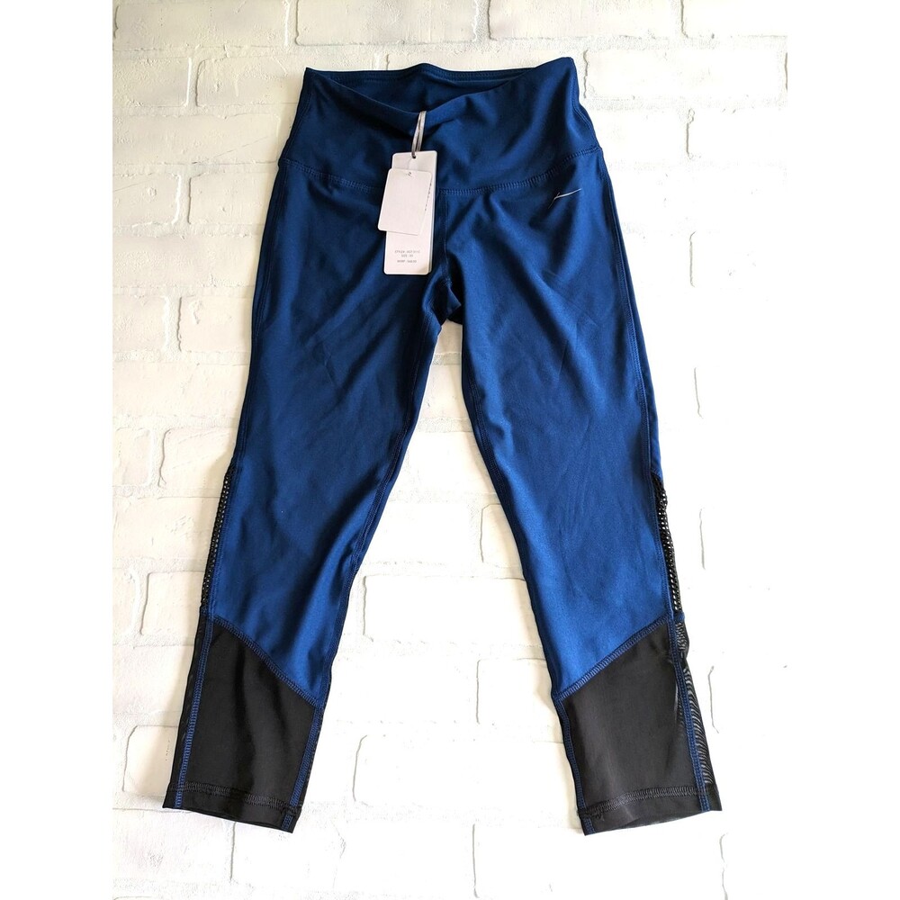 X by Gottex Women's XS Royal Blue Diamond Mesh Leggings Yoga Pants